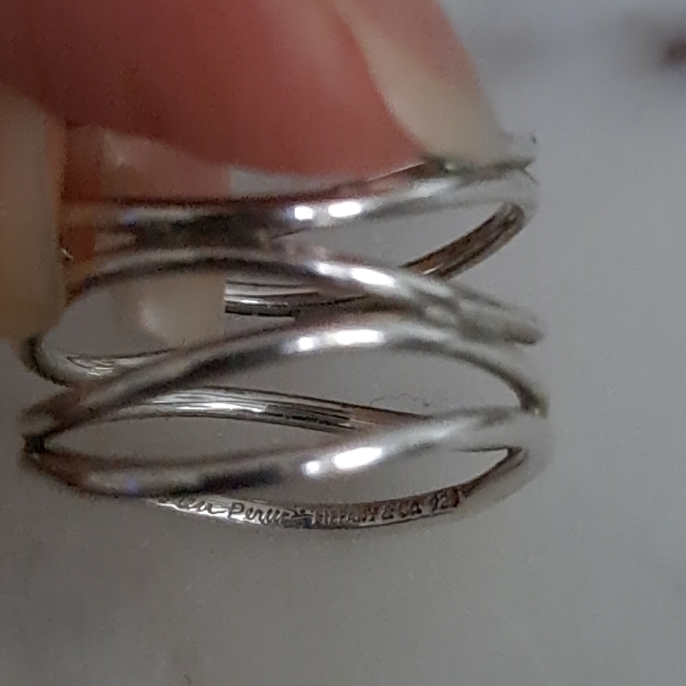 Authentic Tiffany & Co. Elsa Peretti Five Row Wave ring - Picture 13 of 16